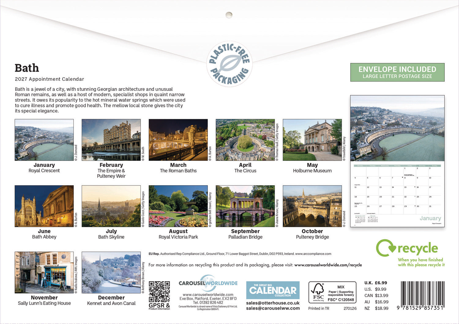 otter-house-bath-a4-kalender-2027-monatskalender image 2