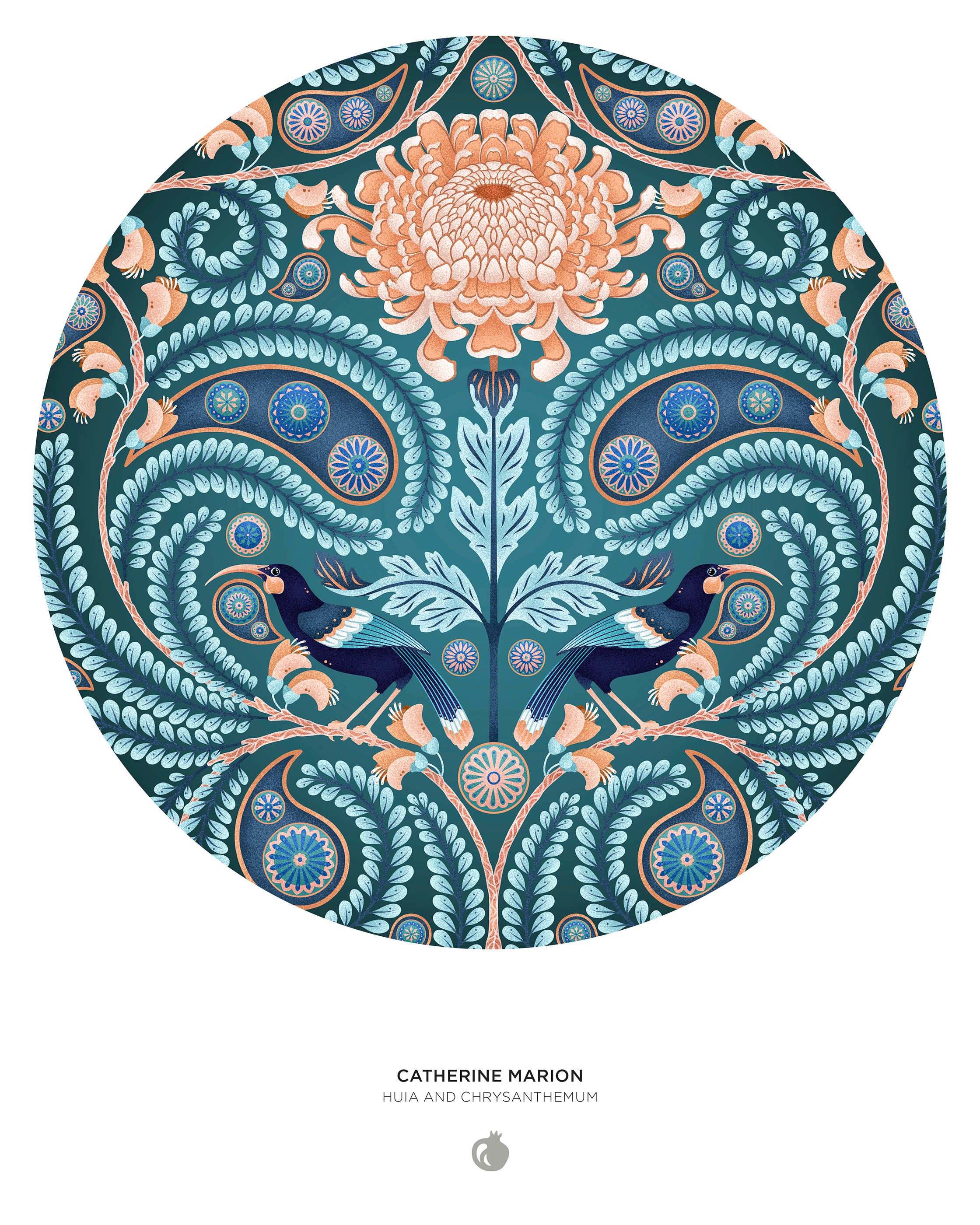 pomegranate-catherine-marion-huia-puzzle-500-teile-rund-blumen image 3