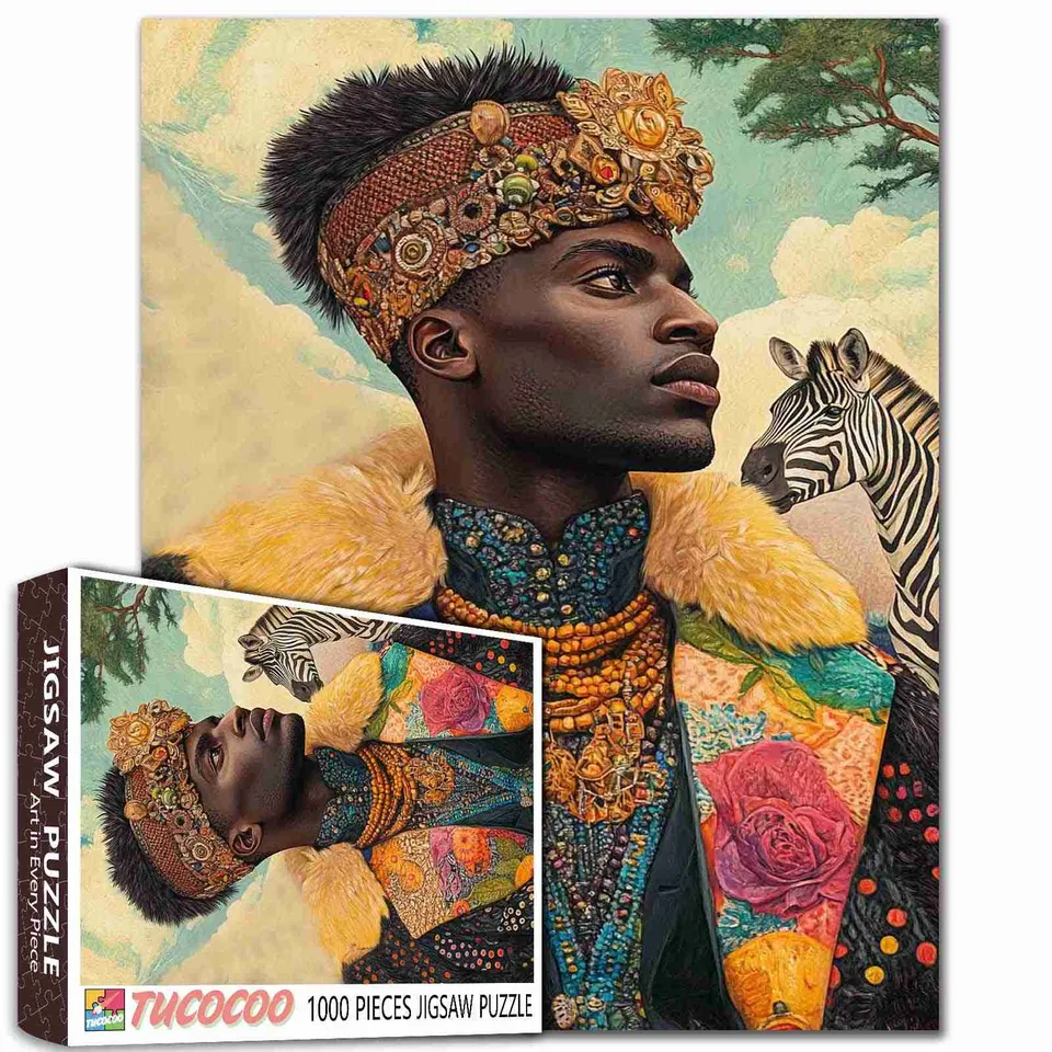 tucocoo-royal-king-with-zebra-puzzle-1000-teile-krone image 1