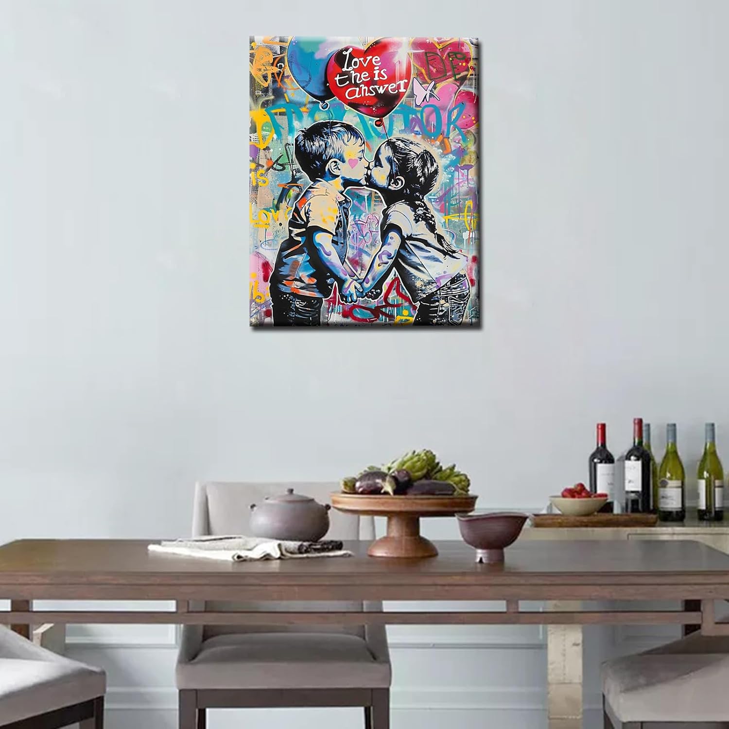 tucocoo-canvas-wall-art-leinwandbild-kuss-graffiti-30x40cm image 2