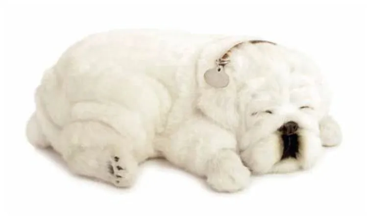 otter-house-precious-petzzz-white-bulldog-kuscheltier-mit-bett-atmend image 1