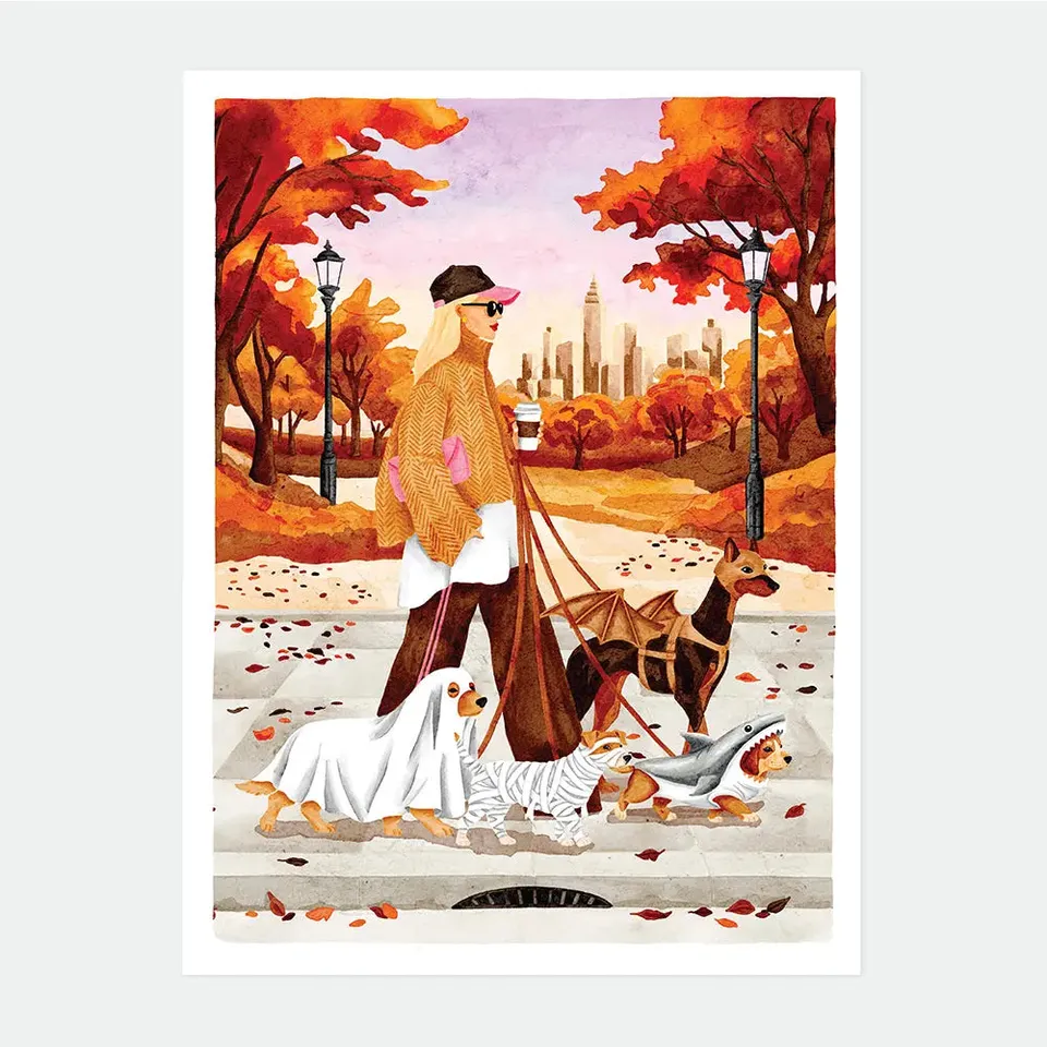 all-the-ways-to-say-october-walks-poster-m-herbst-hunde image 1