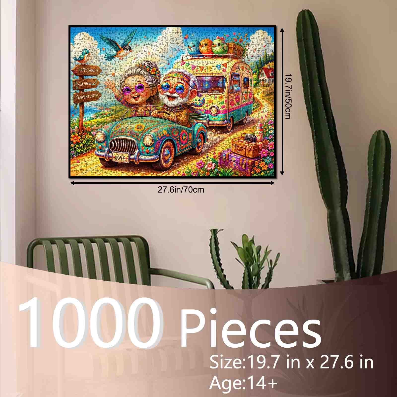 tucocoo-happy-senior-couple-road-trip-puzzle-1000-teile-senioren image 5