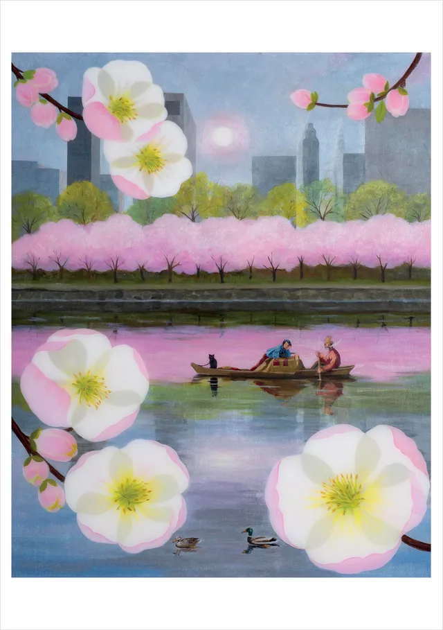 pomegranate-blank-notecards-spring-break-out-klappkarte-armstrong image 1