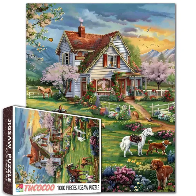 tucocoo-country-house-with-animals-puzzle-1000-teile image 1