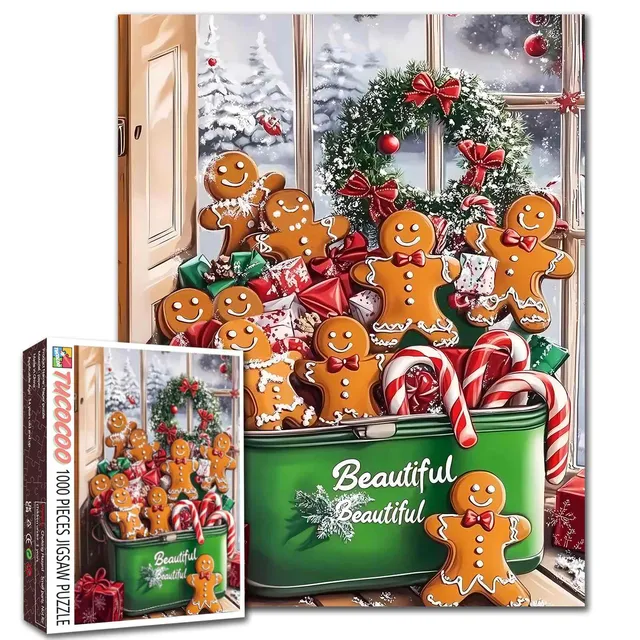 tucocoo-jigsaw-gingerbread-men-christmas-puzzle-1000-teile-weihnacht image 1
