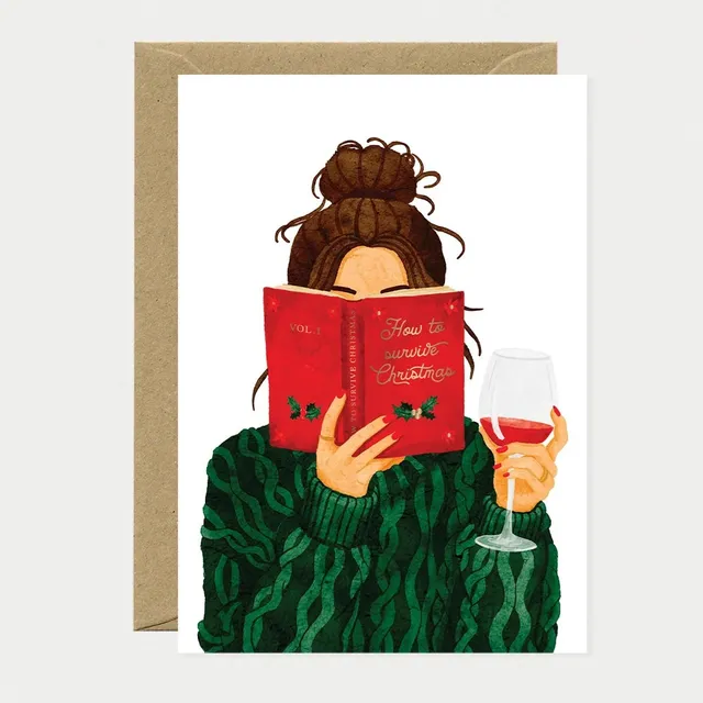 all-the-ways-to-say-how-to-survive-xmas-gru-karte-goldfolie image 1