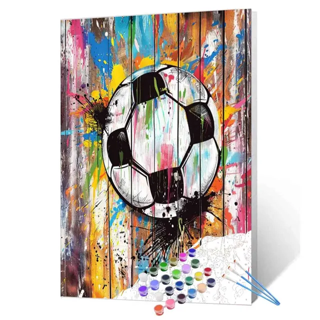 tucocoo-paint-by-numbers-graffiti-soccer-bild-40x50cm-fu-ball image 1