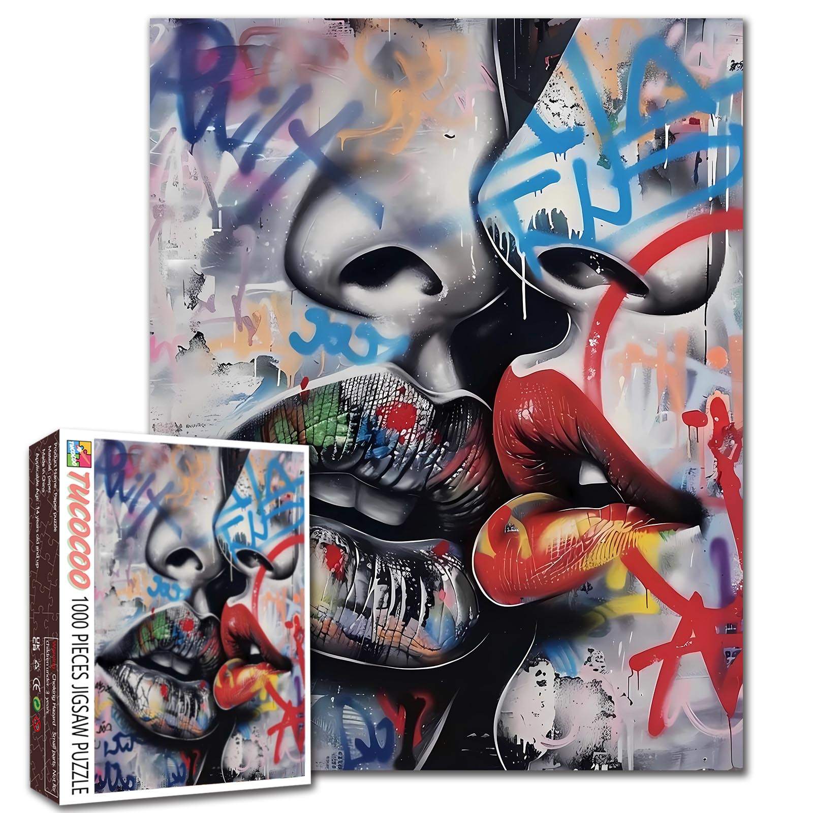 tucocoo-urban-passion-graffiti-kiss-puzzle-1000-teile image 1