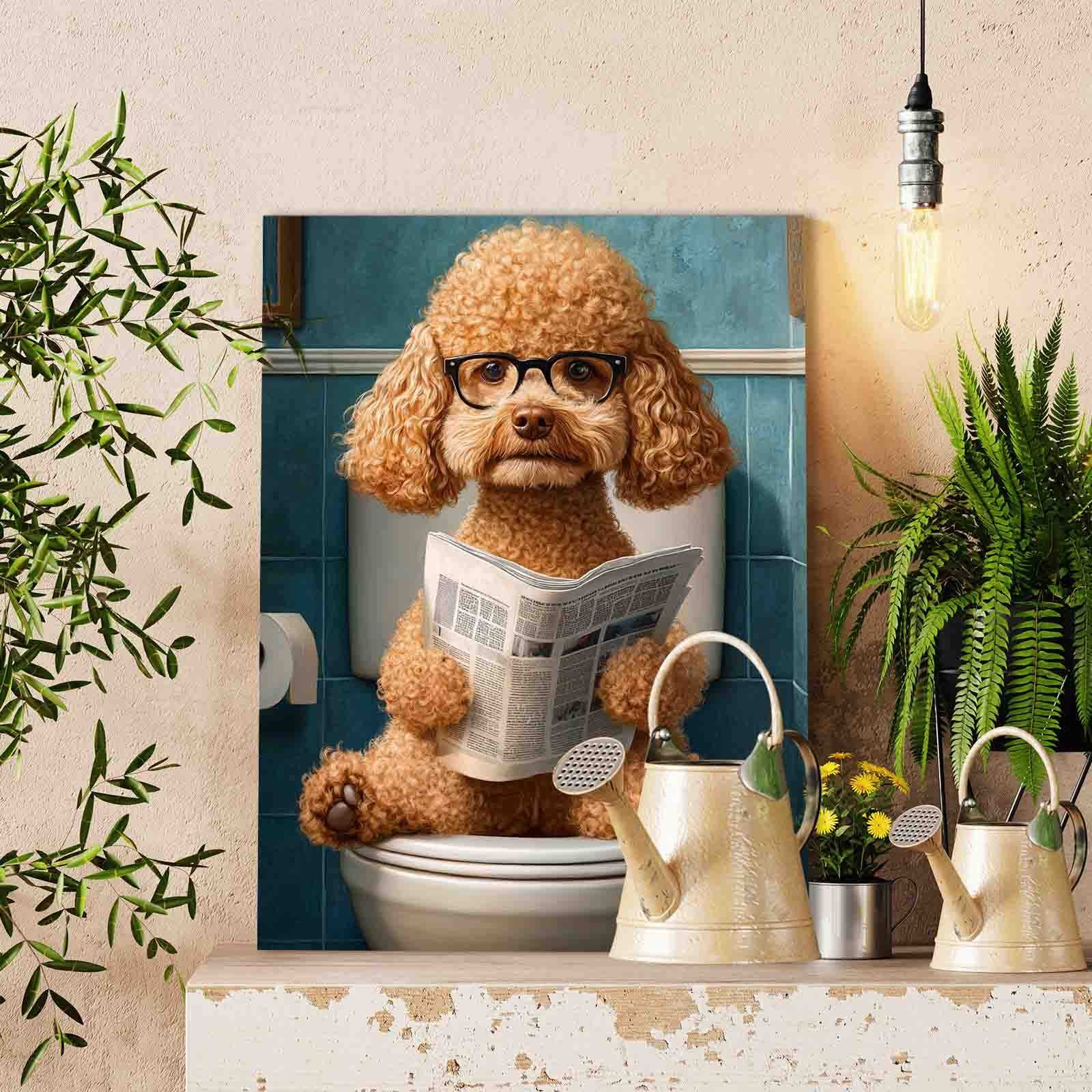 tucocoo-paint-by-numbers-poodle-news-break-40x50-ohne-rahmen-hund image 2