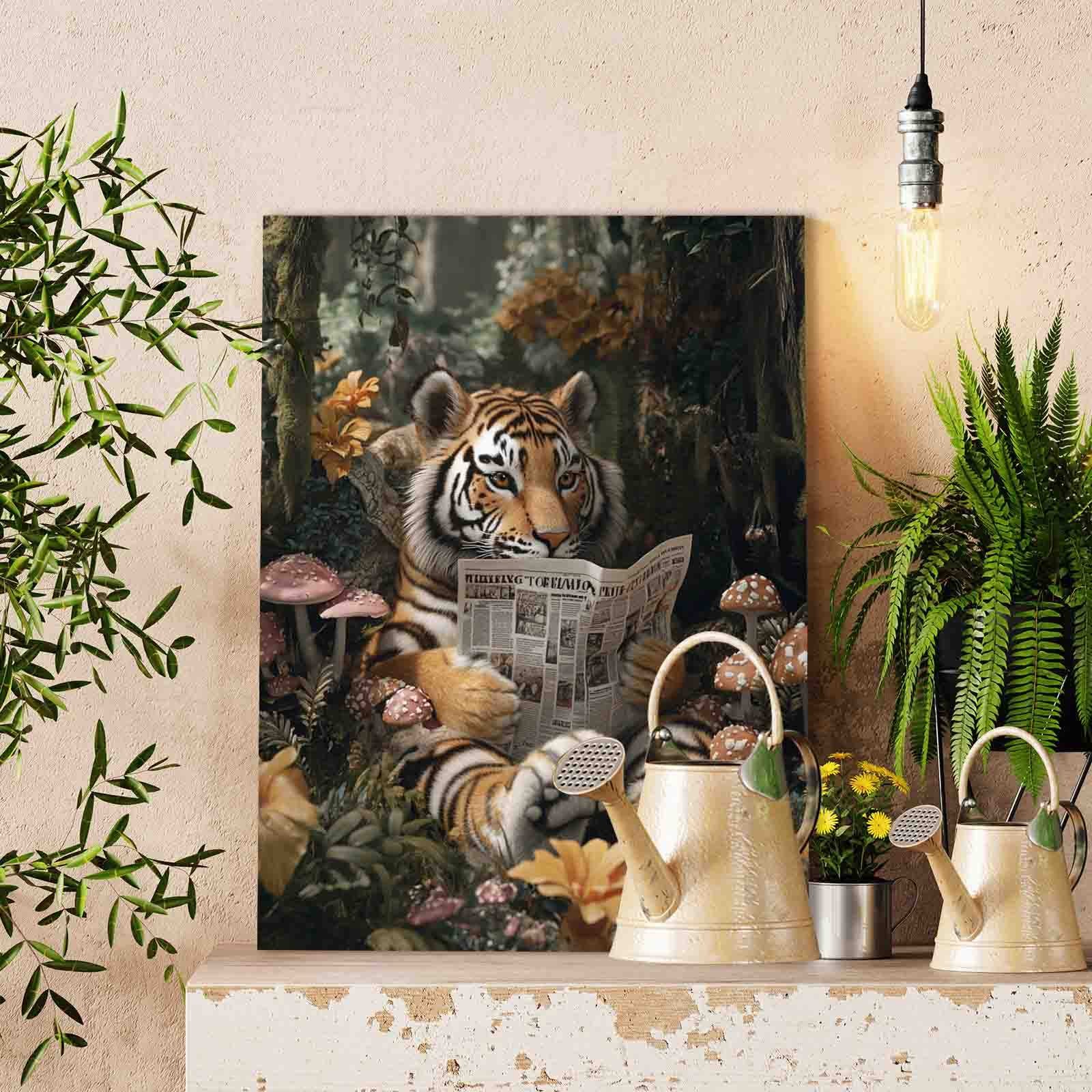 tucocoo-tiger-reading-newspaper-malen-nach-zahlen-ohne-rahmen image 2