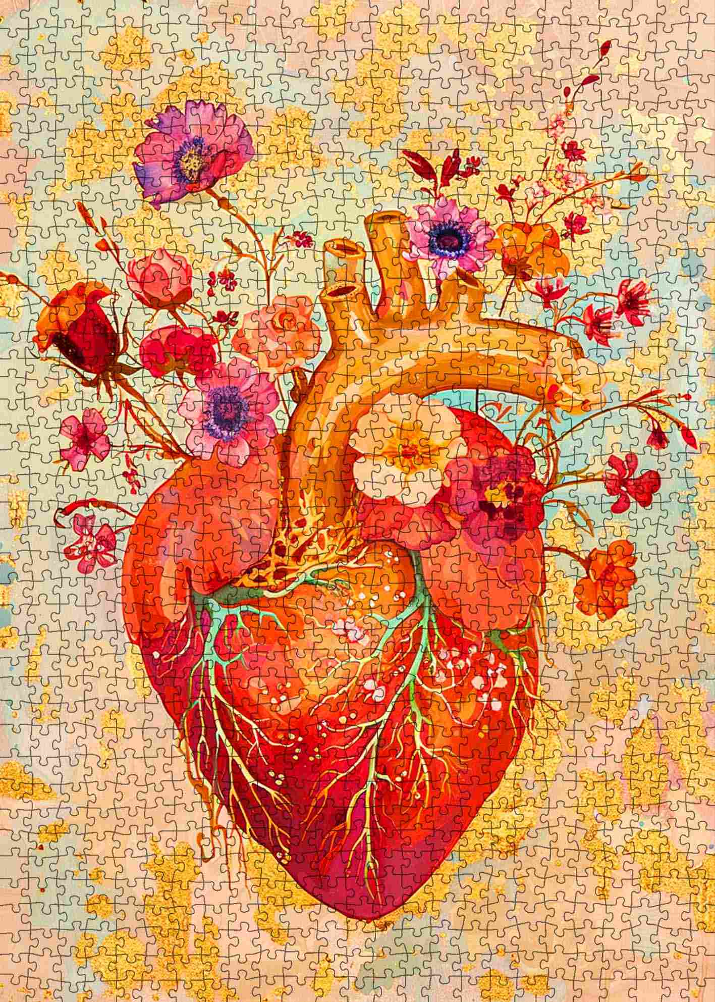 tucocoo-jigsaw-blooming-heart-puzzle-1000-teile-herz-blumen image 2