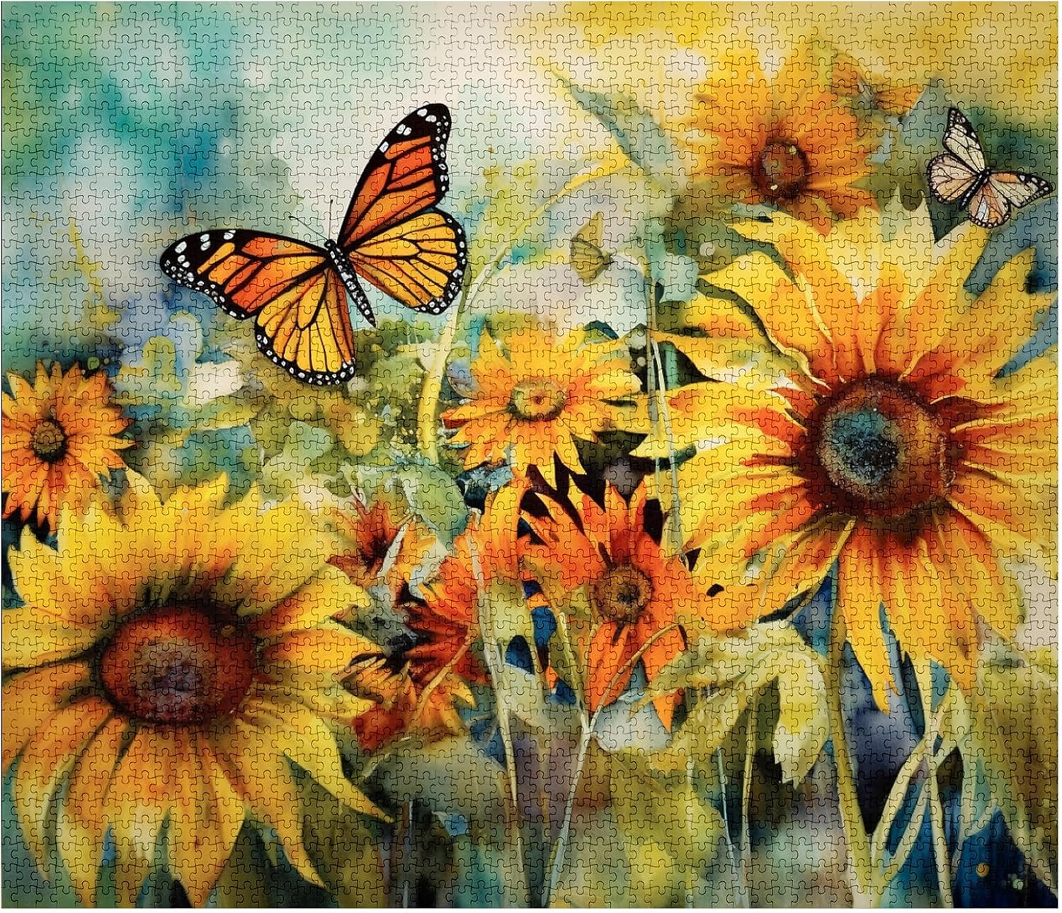 tucocoo-sonnenblumen-schmetterling-puzzle-1000-teile image 2