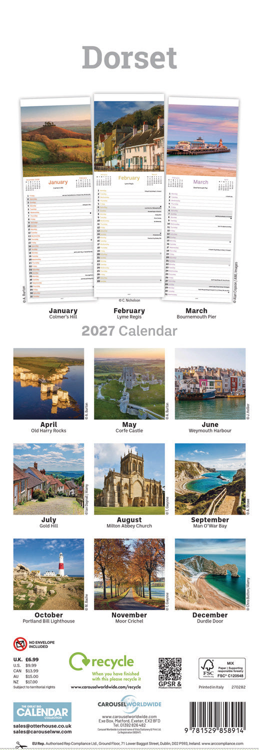 otter-house-dorset-slim-wandkalender-2027-schmal image 2