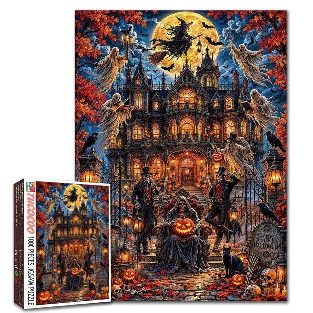 tucocoo-jigsaw-puzzles-haunted-mansion-puzzle-1000-teile-halloween image 1
