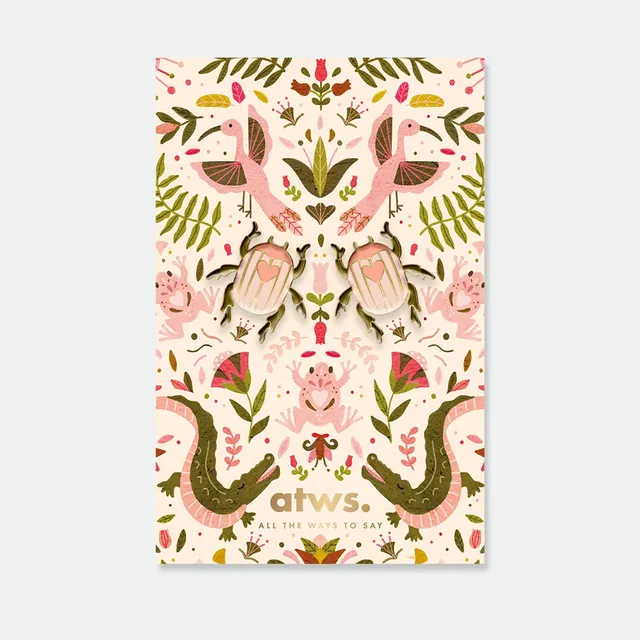 all-the-ways-to-say-duo-scarab-e-pins-emaille-k-fer-rosa image 1