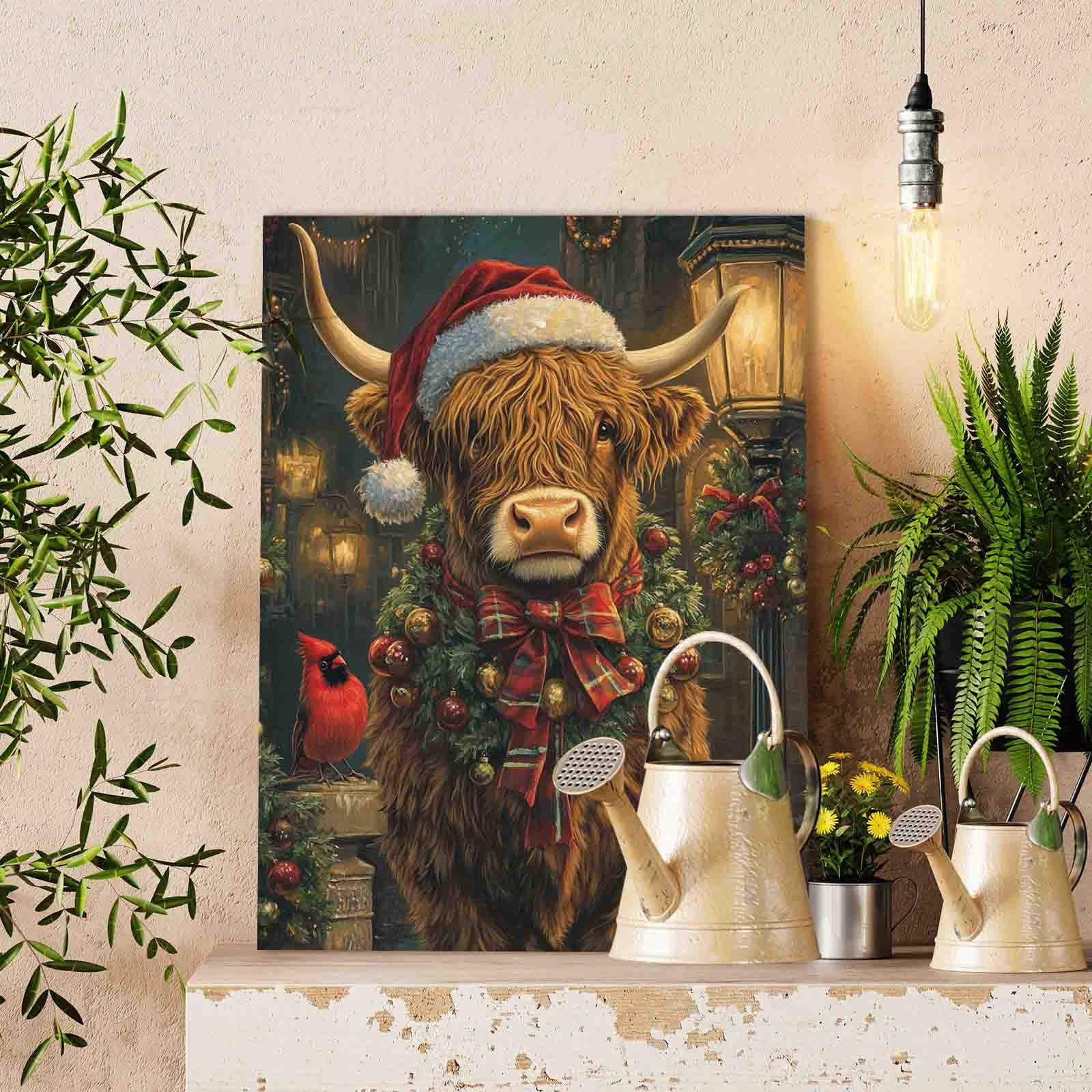 tucocoo-festive-highland-cow-malen-nach-zahlen-weihnachten image 2