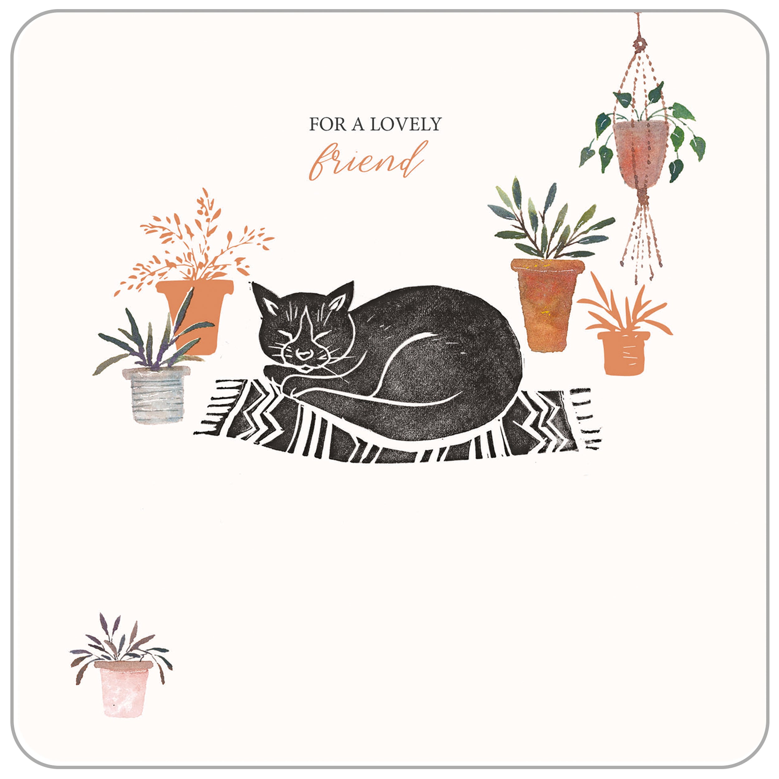 otter-house-brush-ink-cat-on-a-mat-gru-karte-katze image 1