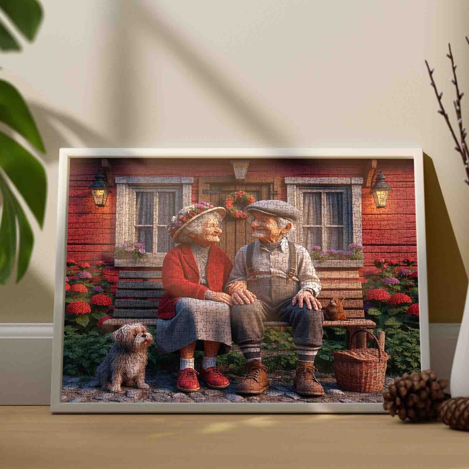 tucocoo-jigsaw-elderly-couple-cottage-puzzle-1000-teile-garten image 3