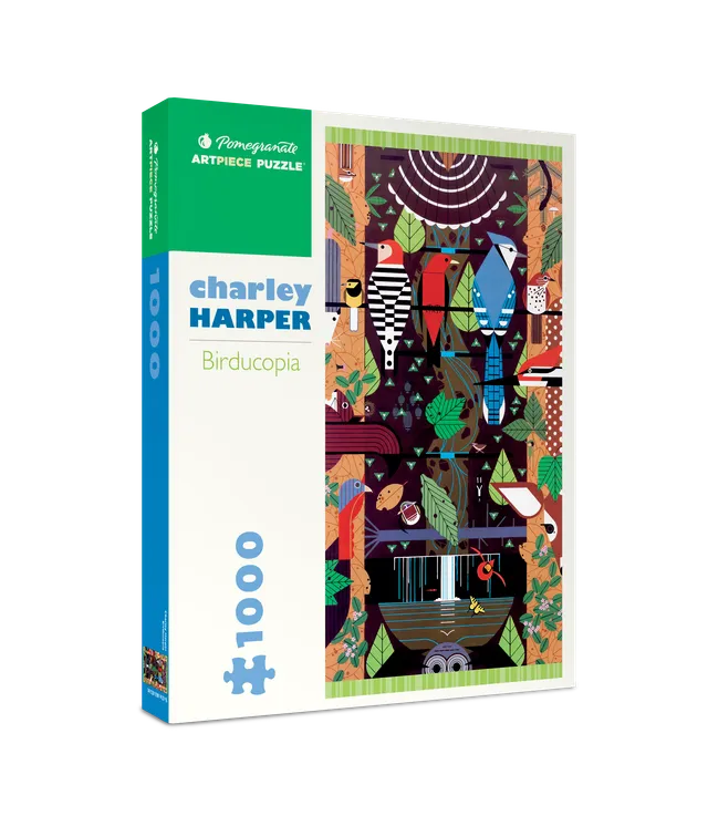 pomegranate-birducopia-1000-teile-puzzle-charley-harper image 1