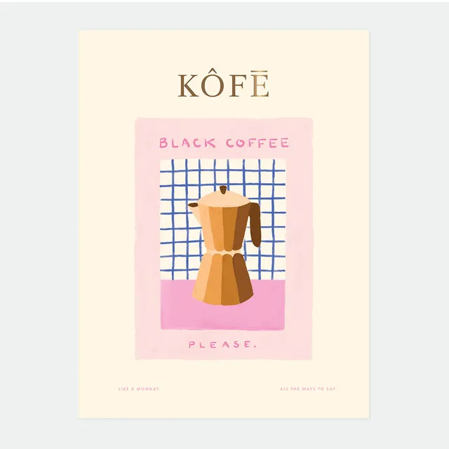 all-the-ways-to-say-kofe-poster-kaffee-medium-29-7x39-7-cm image 1