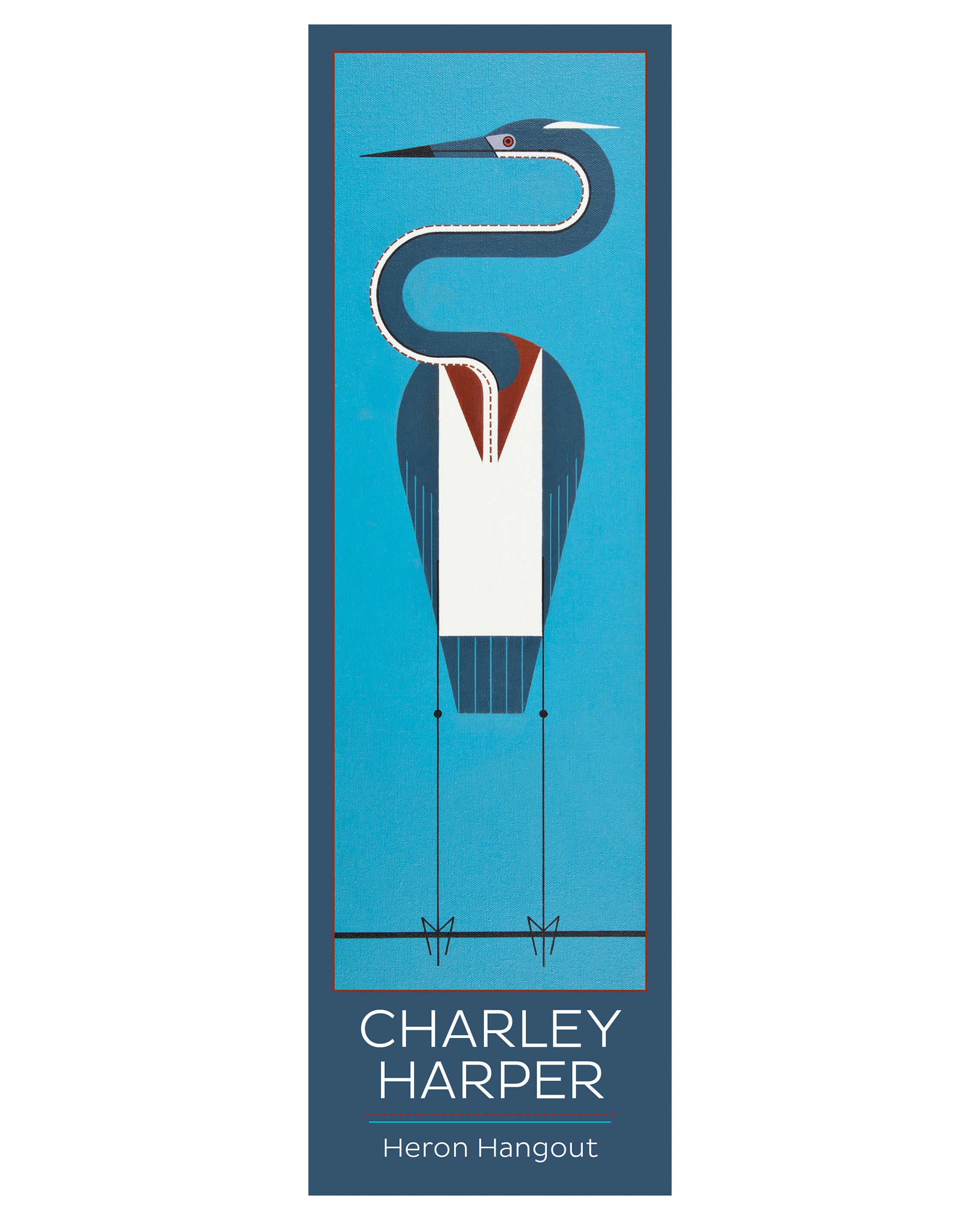 pomegranate-bookmarks-charley-harper-heron-hangout-lesezeichen-vogel image 1