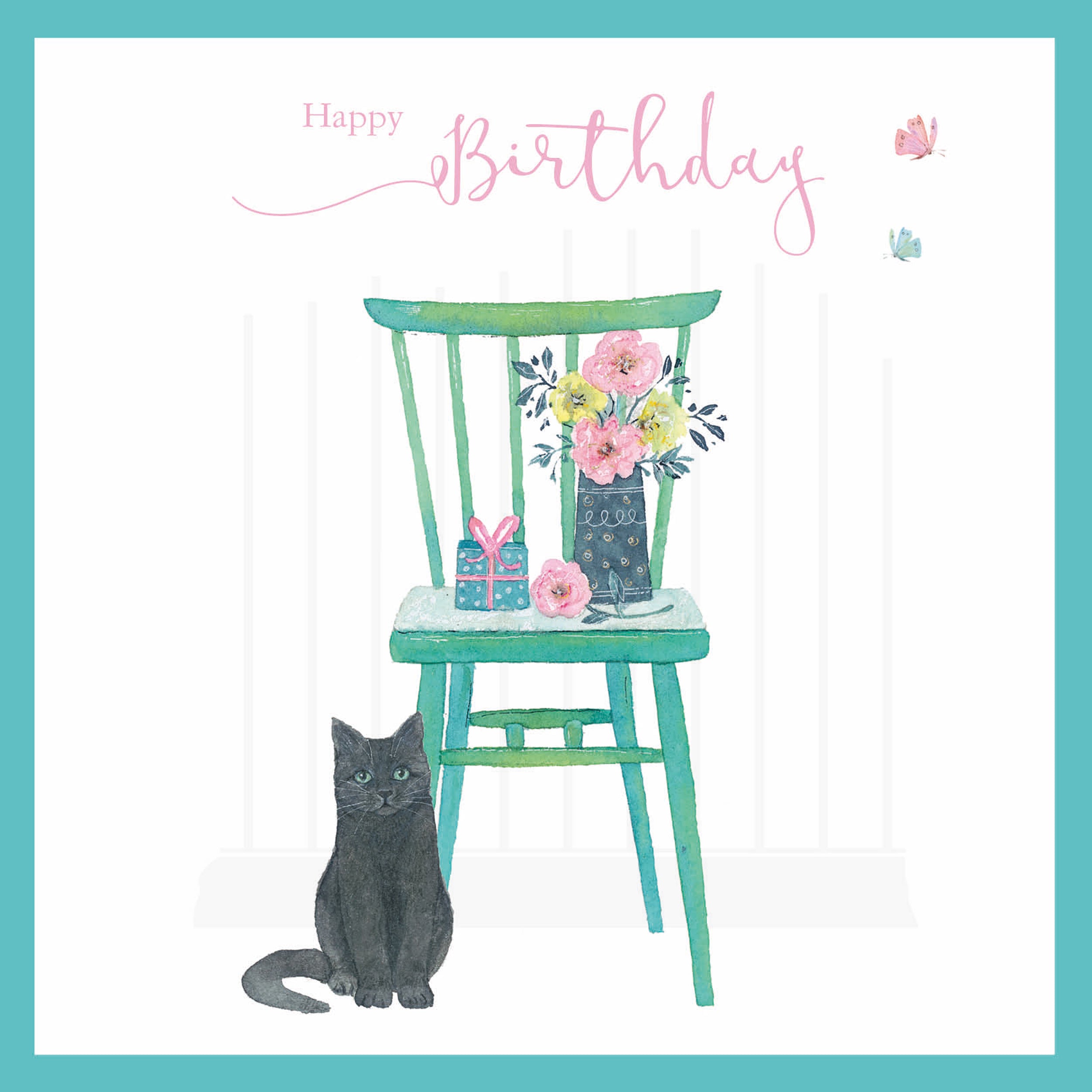 otter-house-say-it-with-flowers-grusskarte-katze-stuhl image 1
