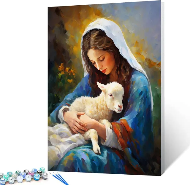 tucocoo-paint-by-numbers-madonna-malen-nach-zahlen-40x50-religi-s image 1