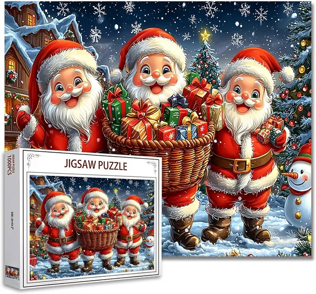 tucocoo-three-santa-clauses-puzzle-1000-teile-weihnachtsmann image 1