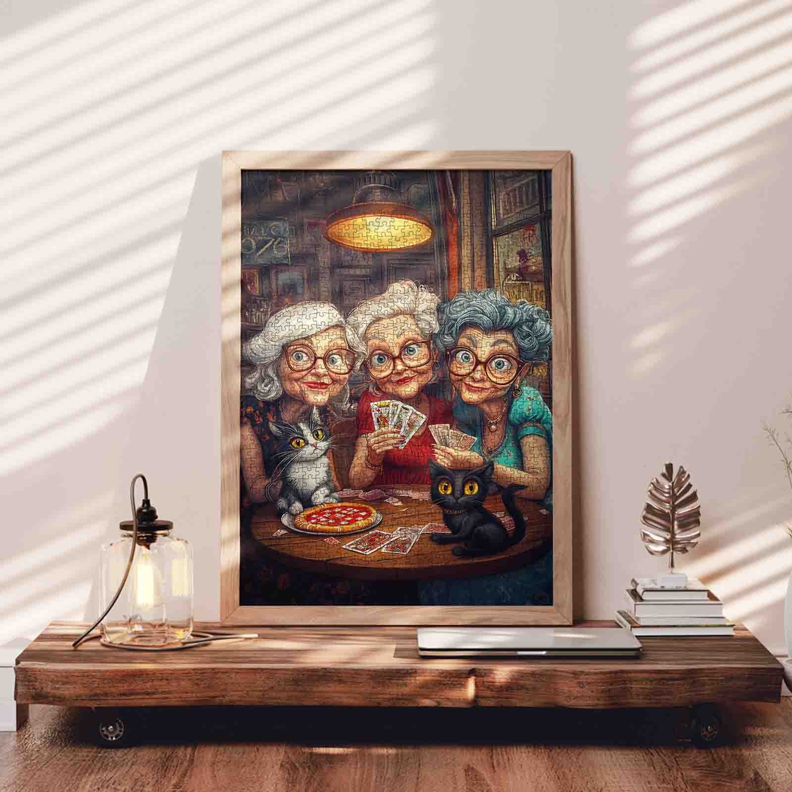 tucocoo-playful-grandmas-and-cats-puzzle-1000-teile image 3