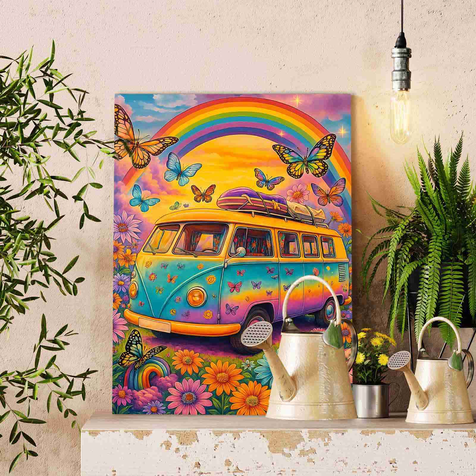 tucocoo-rainbow-camper-malen-nach-zahlen-40x50-regenbogen image 2