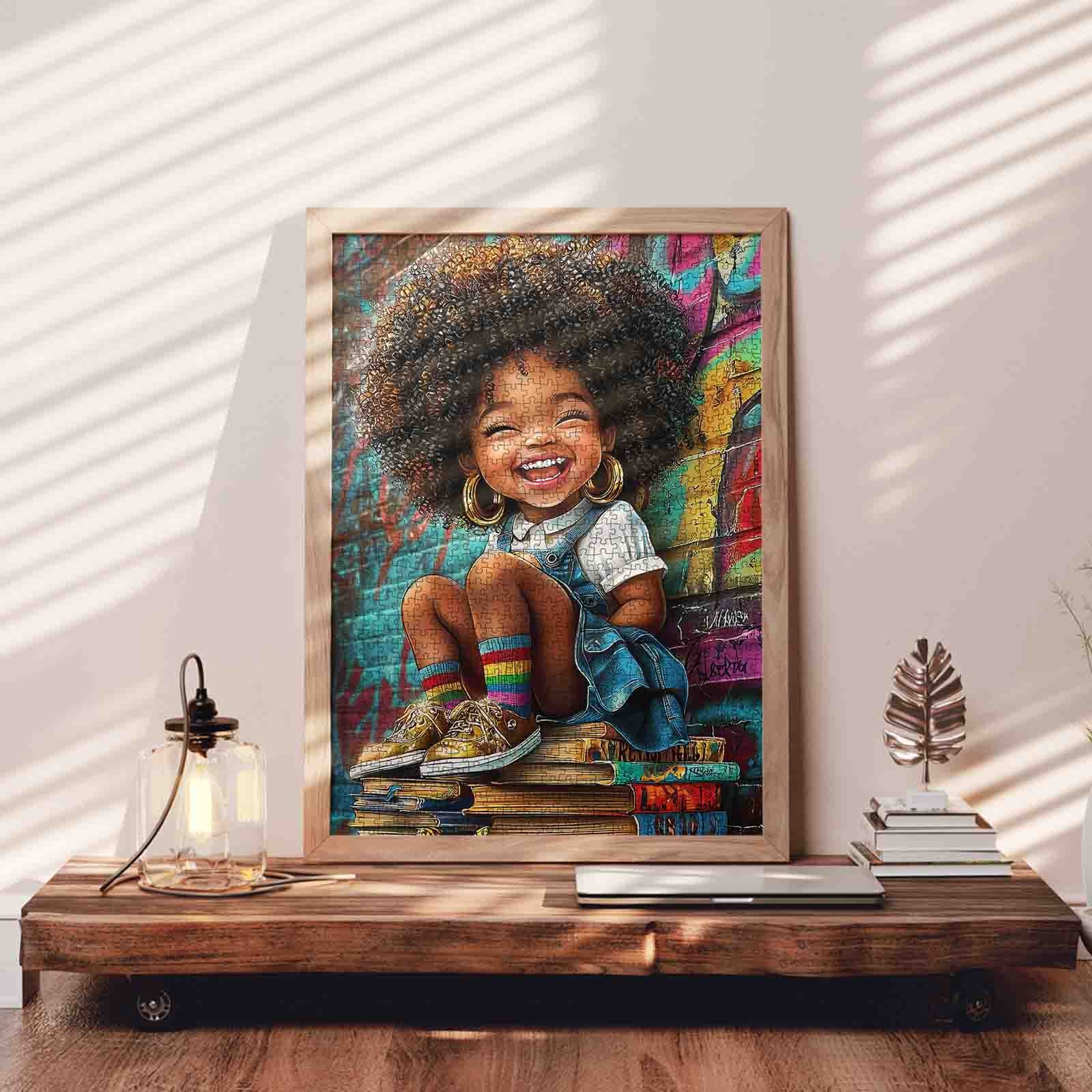tucocoo-joyful-curly-girl-graffiti-street-puzzle-1000-teile-graffiti image 3