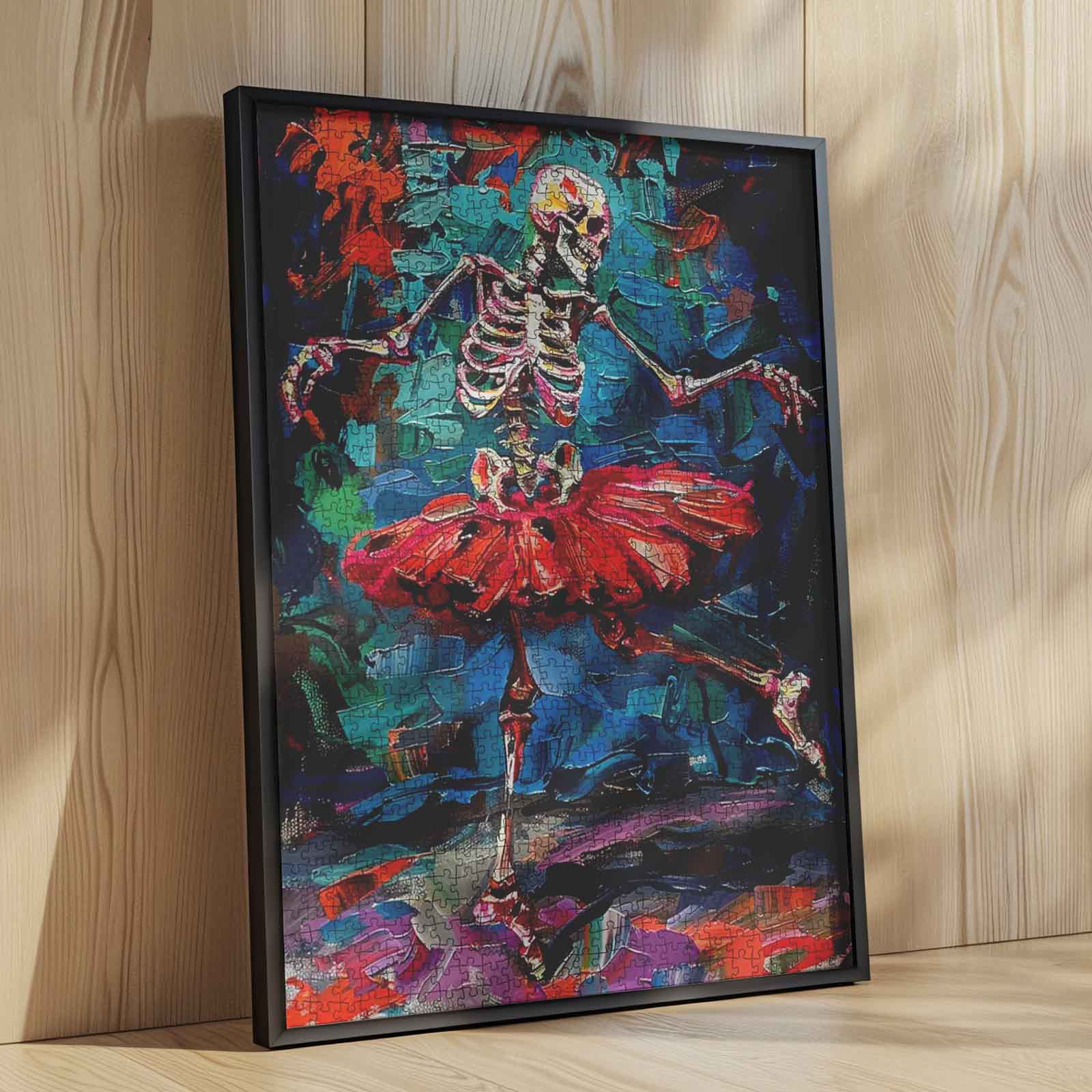 tucocoo-dancing-skeleton-red-tutu-puzzle-1000-teile-skull image 4