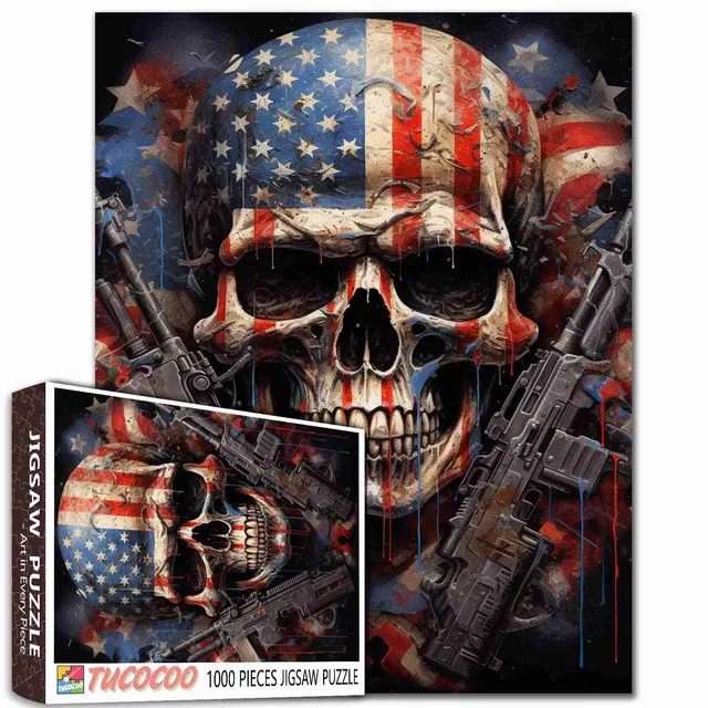 tucocoo-jigsaw-puzzles-totenkopf-skull-fury-puzzle-1000-teile image 1
