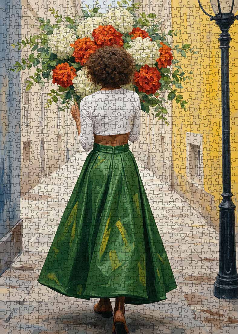 tucocoo-floral-bliss-puzzle-1000-teile-blumen-frau image 2