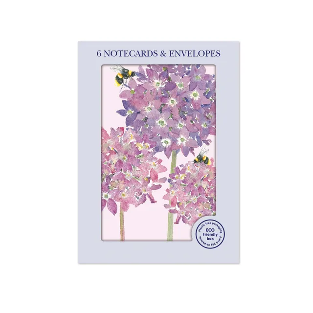 otter-house-watercolour-alliums-mini-notecards-klappkarten-6er image 1