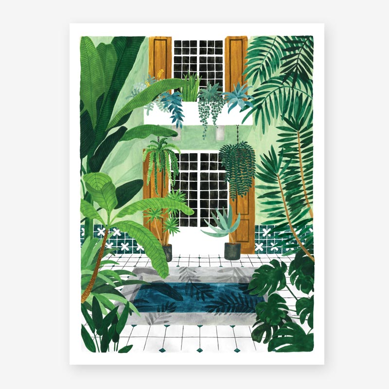 all-the-ways-to-say-riad-affiche-poster-pool-aquarell image 1