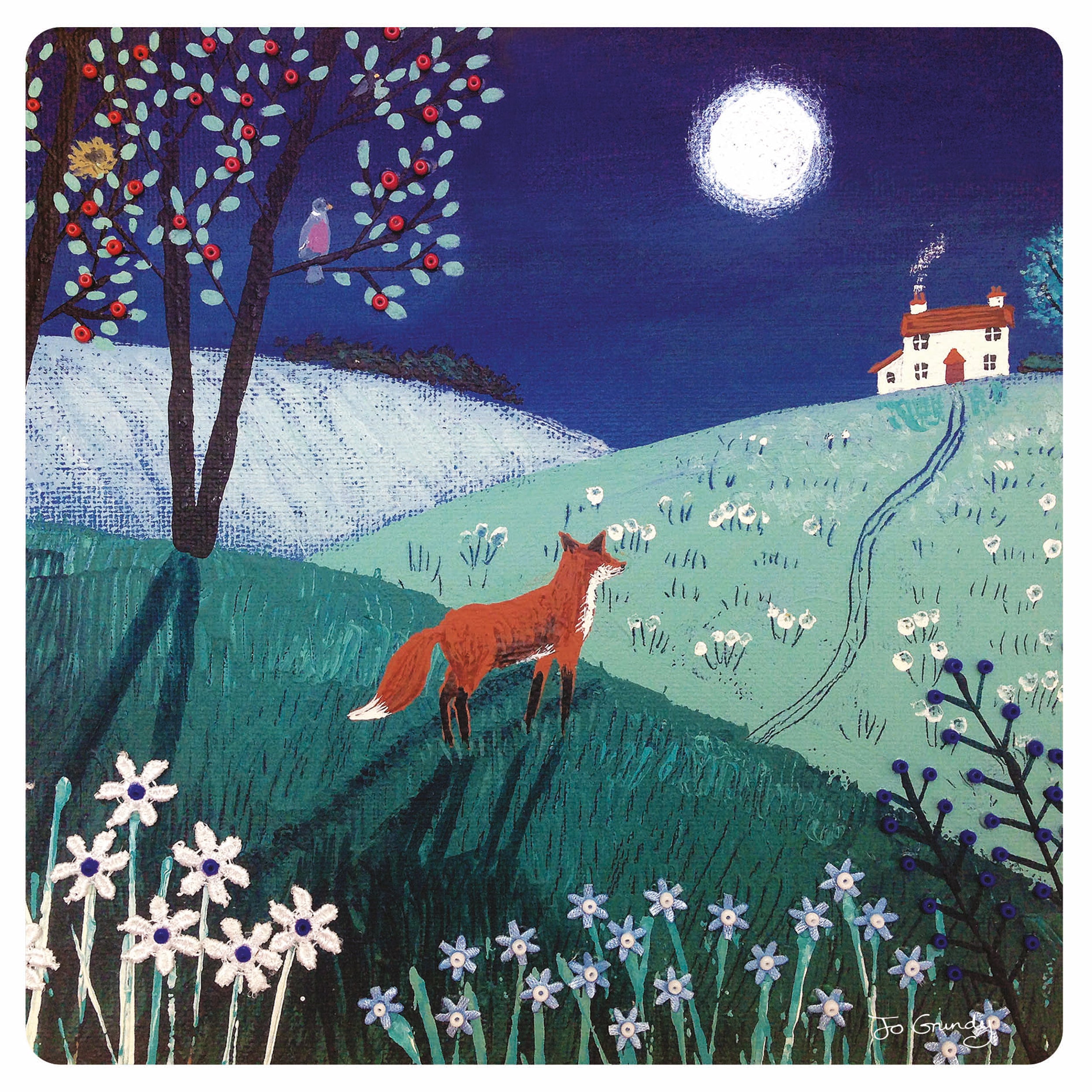 otter-house-jo-grundy-on-top-of-midnight-hill-gru-karte-fuchs image 1