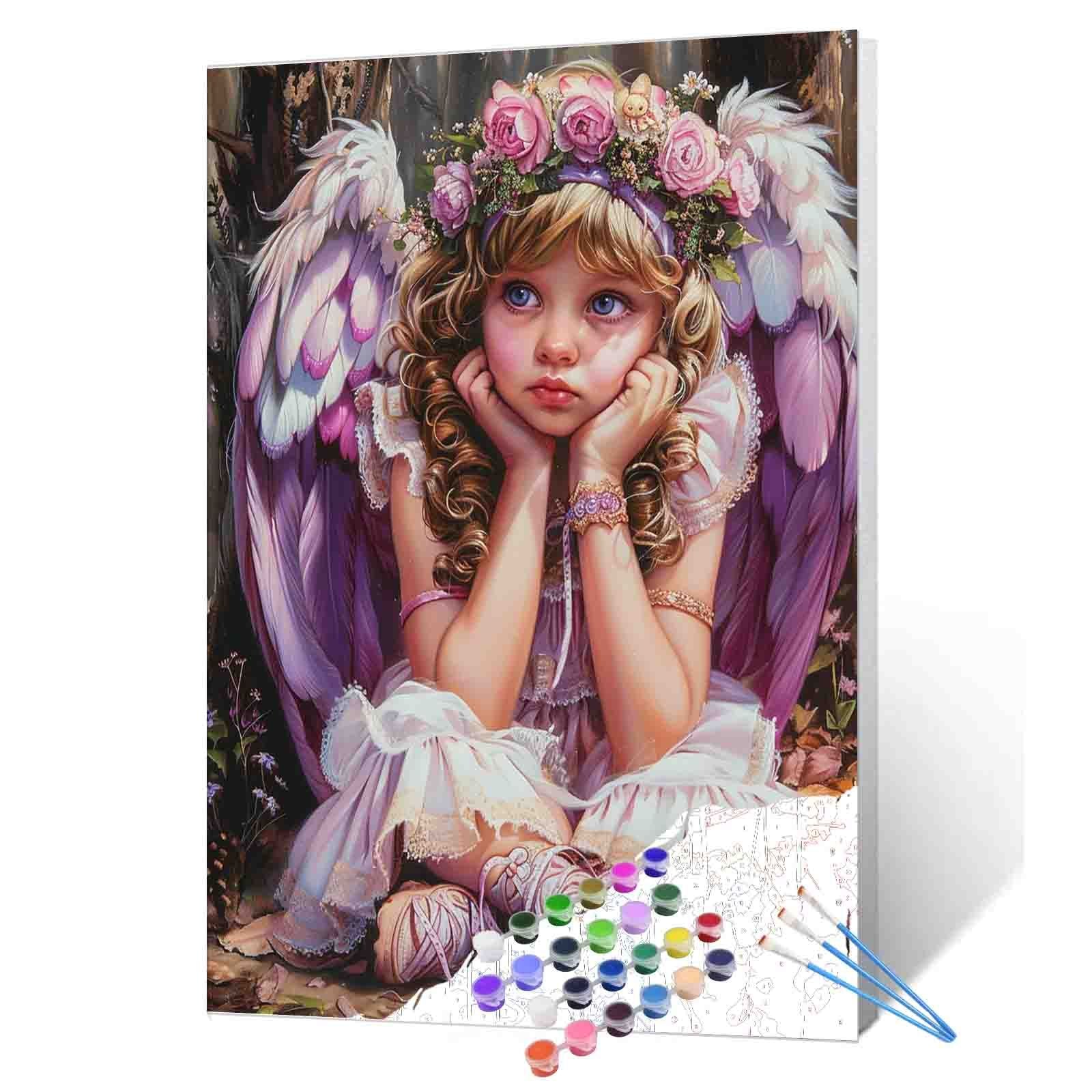 tucocoo-pensive-forest-angel-malen-nach-zahlen-40x50 image 1