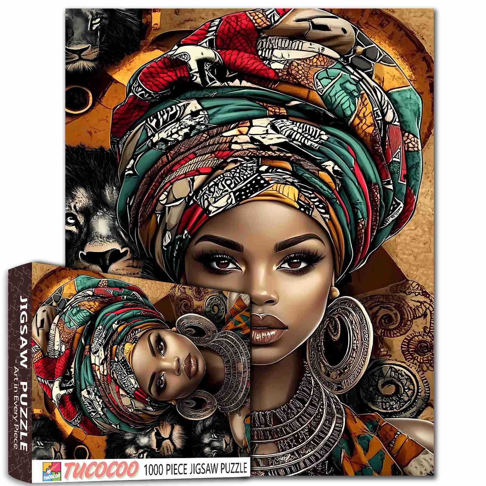 tucocoo-majestic-african-beauty-puzzle-1000-teile-portrait image 1