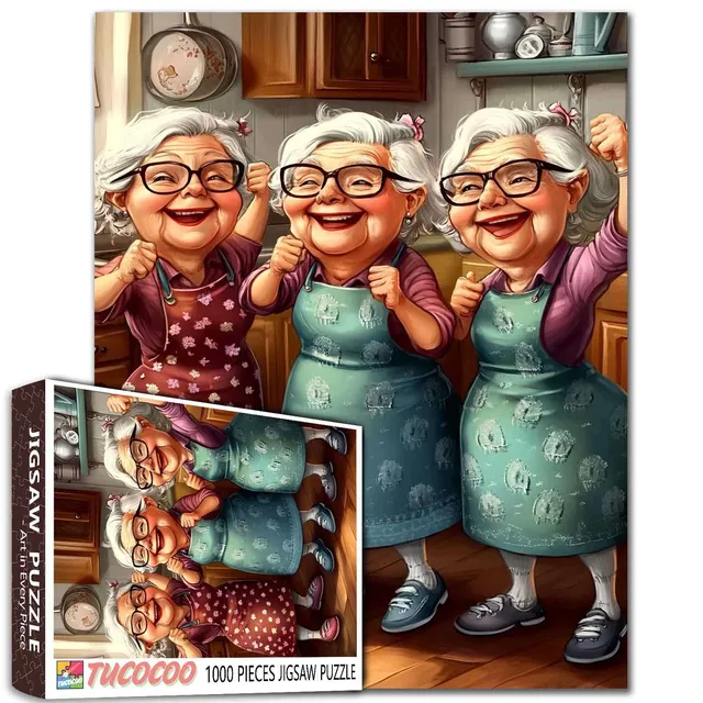 tucocoo-dancing-grandmas-in-kitchen-puzzle-1000-teile-k-che image 1