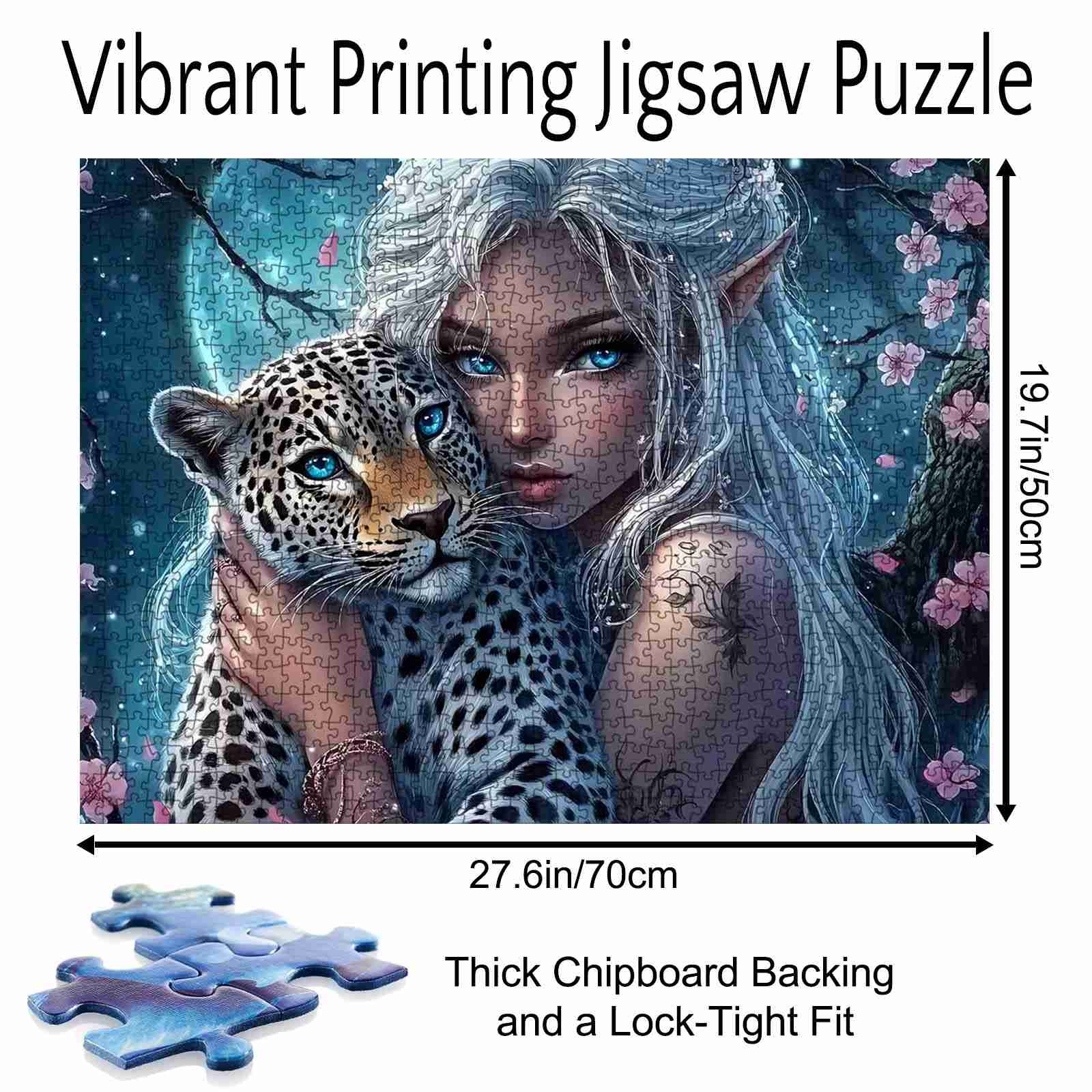 tucocoo-moonlit-elf-and-leopard-puzzle-1000-teile-fantasy image 5