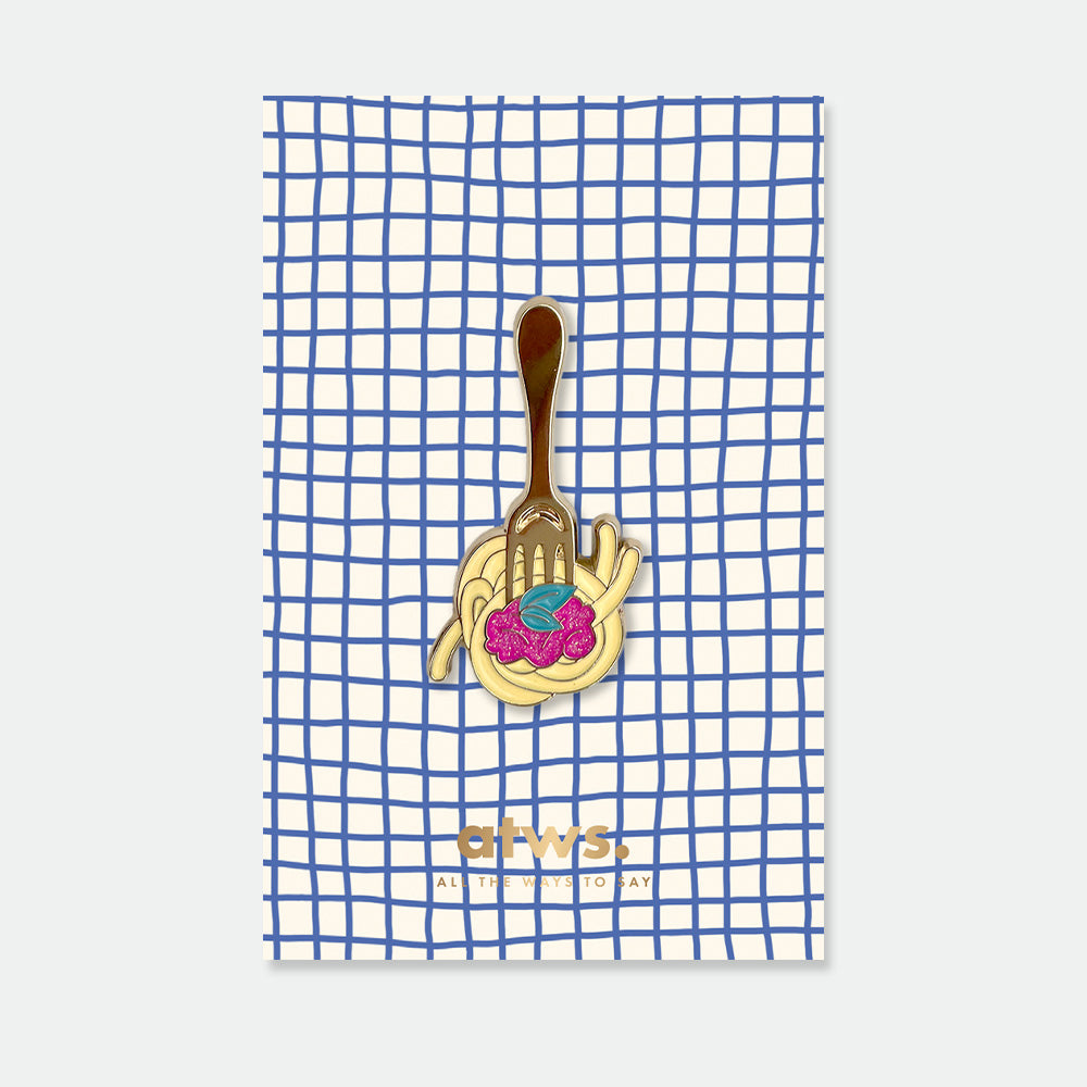 all-the-ways-to-say-fork-and-pasta-pin-emaille-23x27-mm image 1