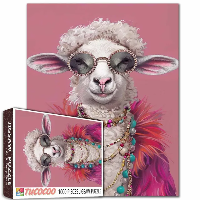 tucocoo-glamorous-sheep-puzzle-1000-teile-schaf-mode image 1
