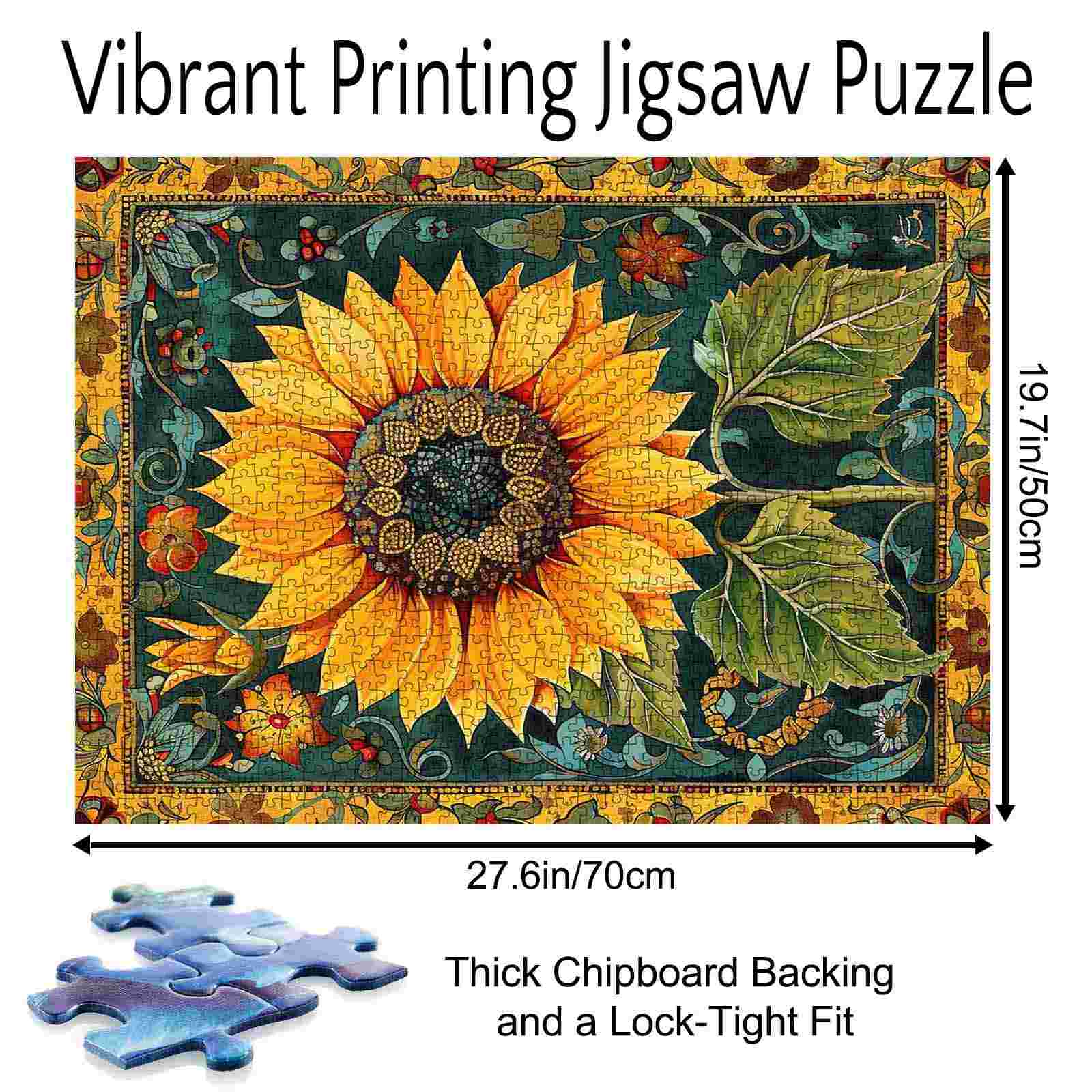 tucocoo-vintage-sunflower-glory-puzzle-1000-teile-blumen image 5