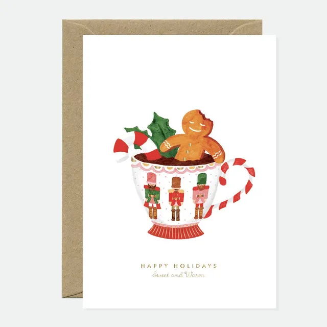 all-the-ways-to-say-biscuit-bath-weihnachtskarte-a6-goldfolie image 1