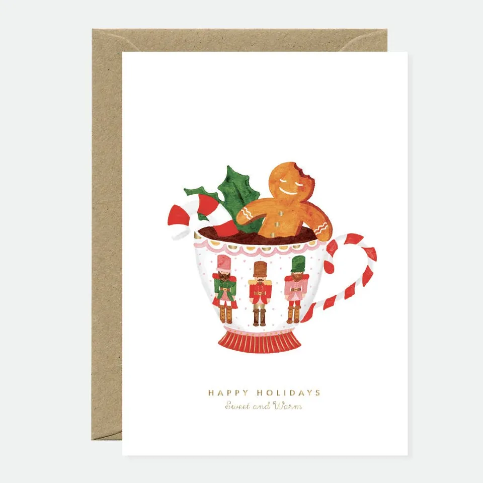 all-the-ways-to-say-biscuit-bath-weihnachtskarte-a6-goldfolie image 1
