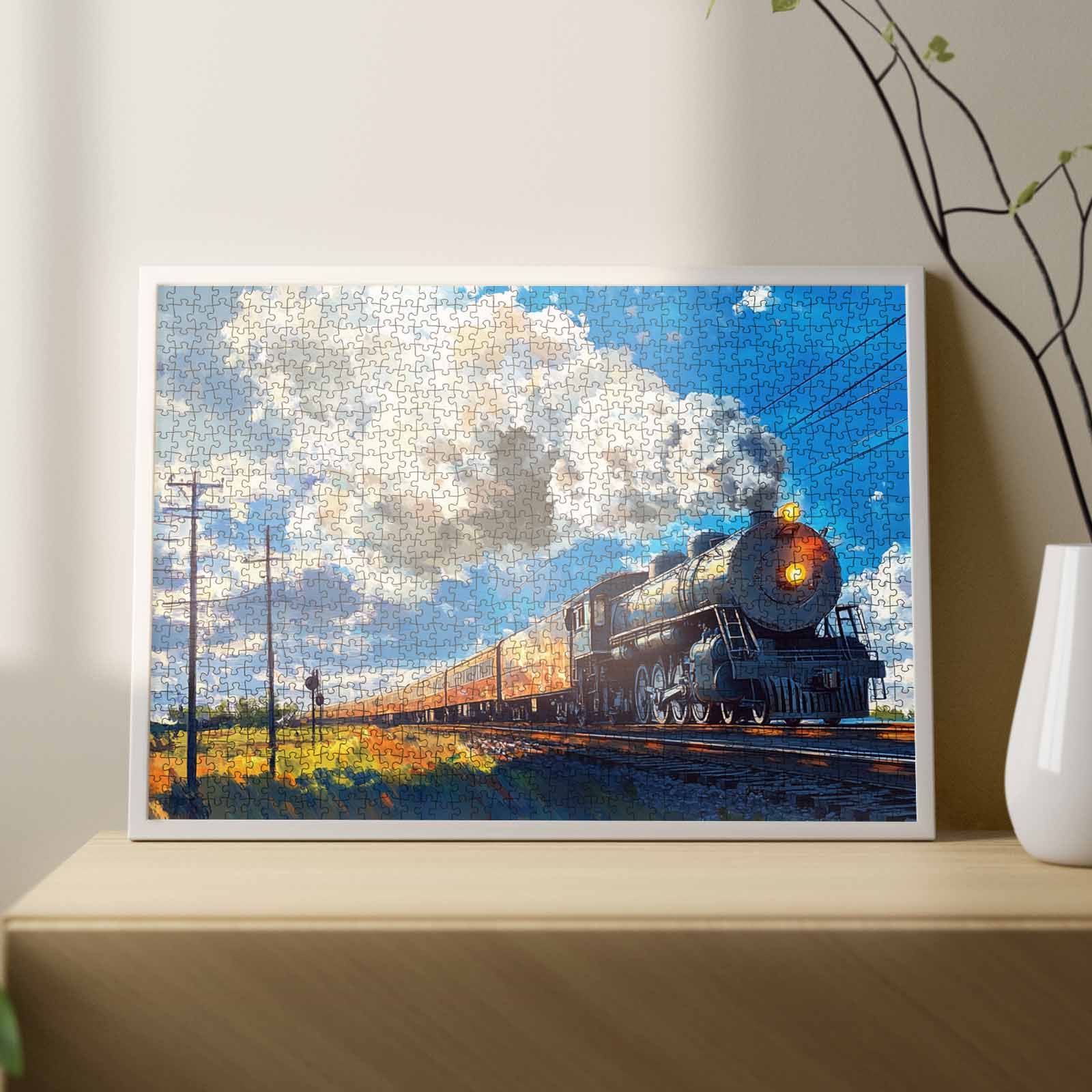 tucocoo-golden-horizon-steam-train-puzzle-1000-teile-zug image 3
