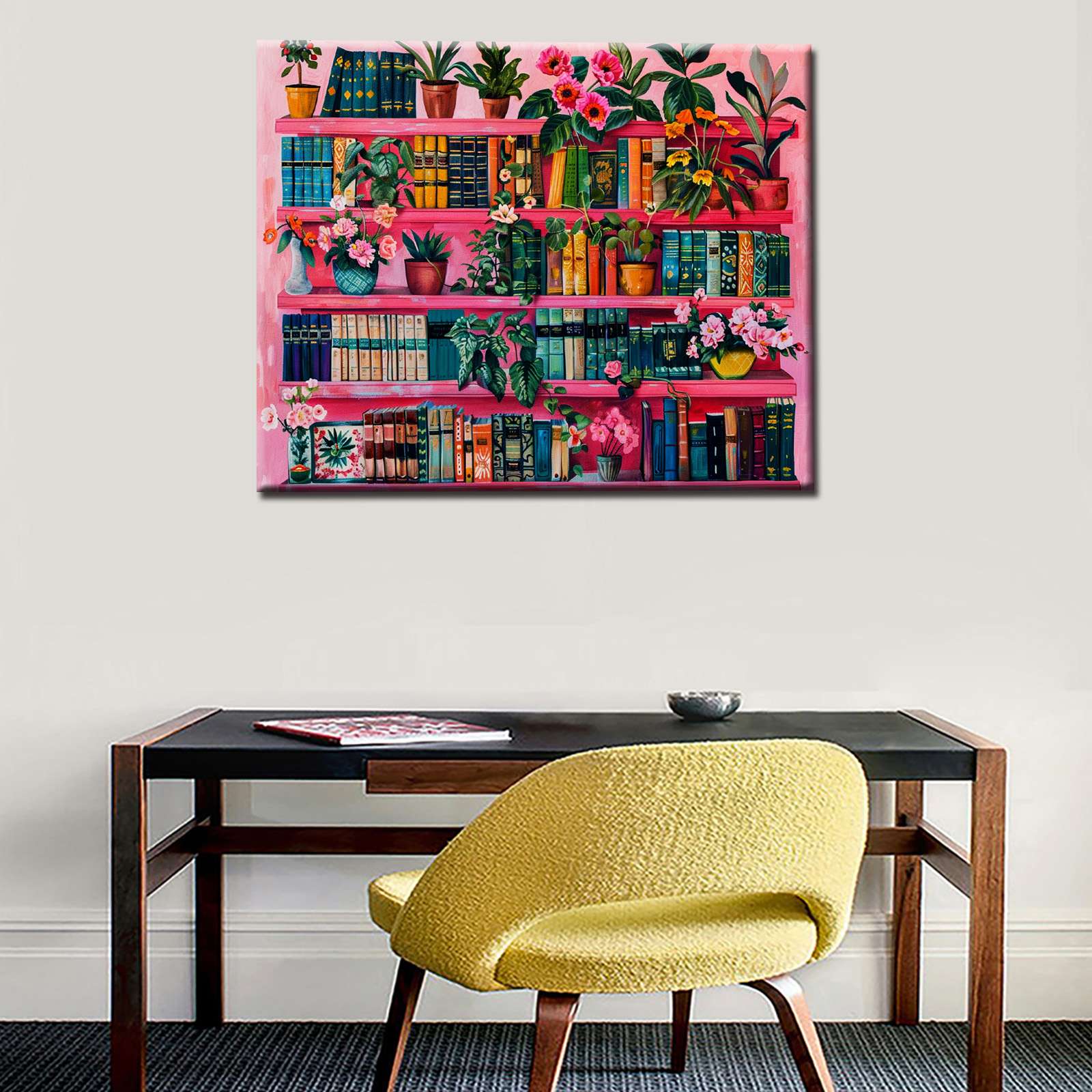 tucocoo-pink-bookshelf-malen-nach-zahlen-40x50cm-blumen image 3