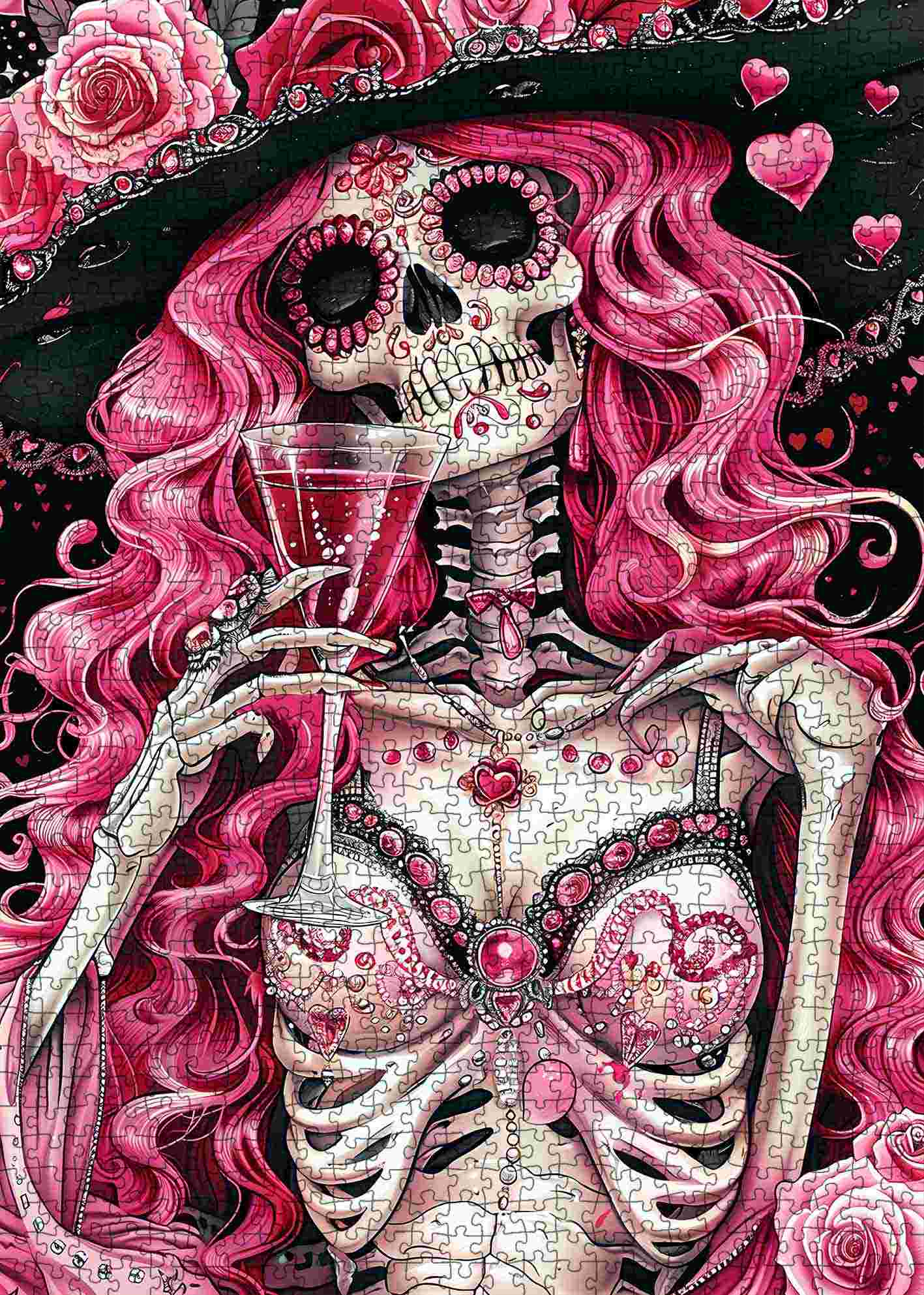 tucocoo-gothic-skeleton-evening-gown-puzzle-1000t image 2